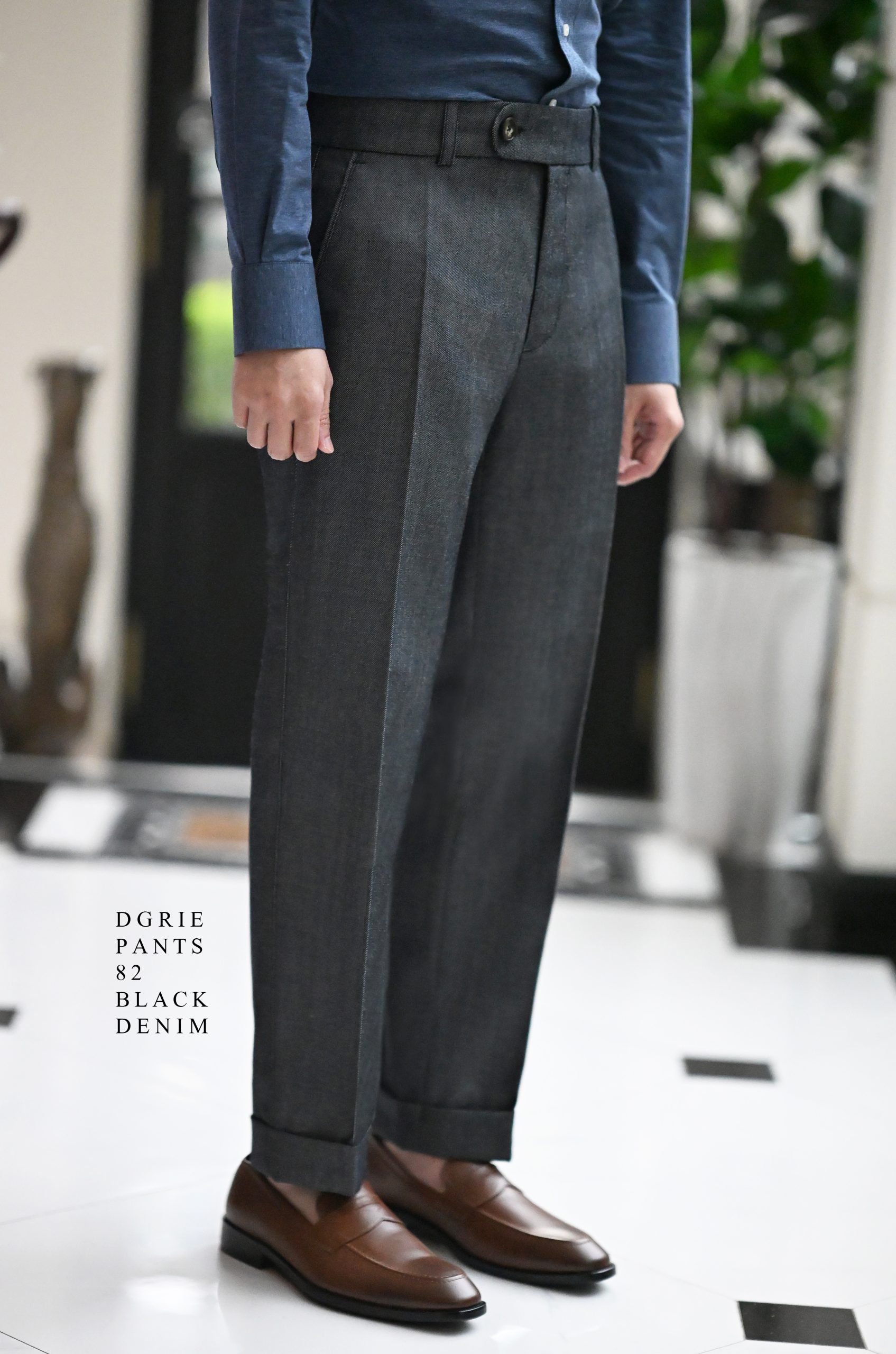 DGRIE PANTS 82 - BLACK DENIM ตัดกางเกงยีนส์สีเทาดำ 4 DGRIE PANTS 82 - BLACK DENIM ตัดกางเกงยีนส์สีเทาดำ
