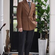 DGRIE The High-Twist Double Breasted Warm Brown Jacket Suits