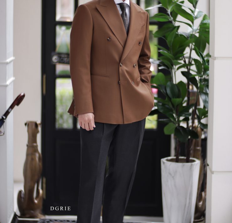 DGRIE The High-Twist Double Breasted Warm Brown Jacket Suits 19 DGRIE The High-Twist Double Breasted Warm Brown Jacket Suits