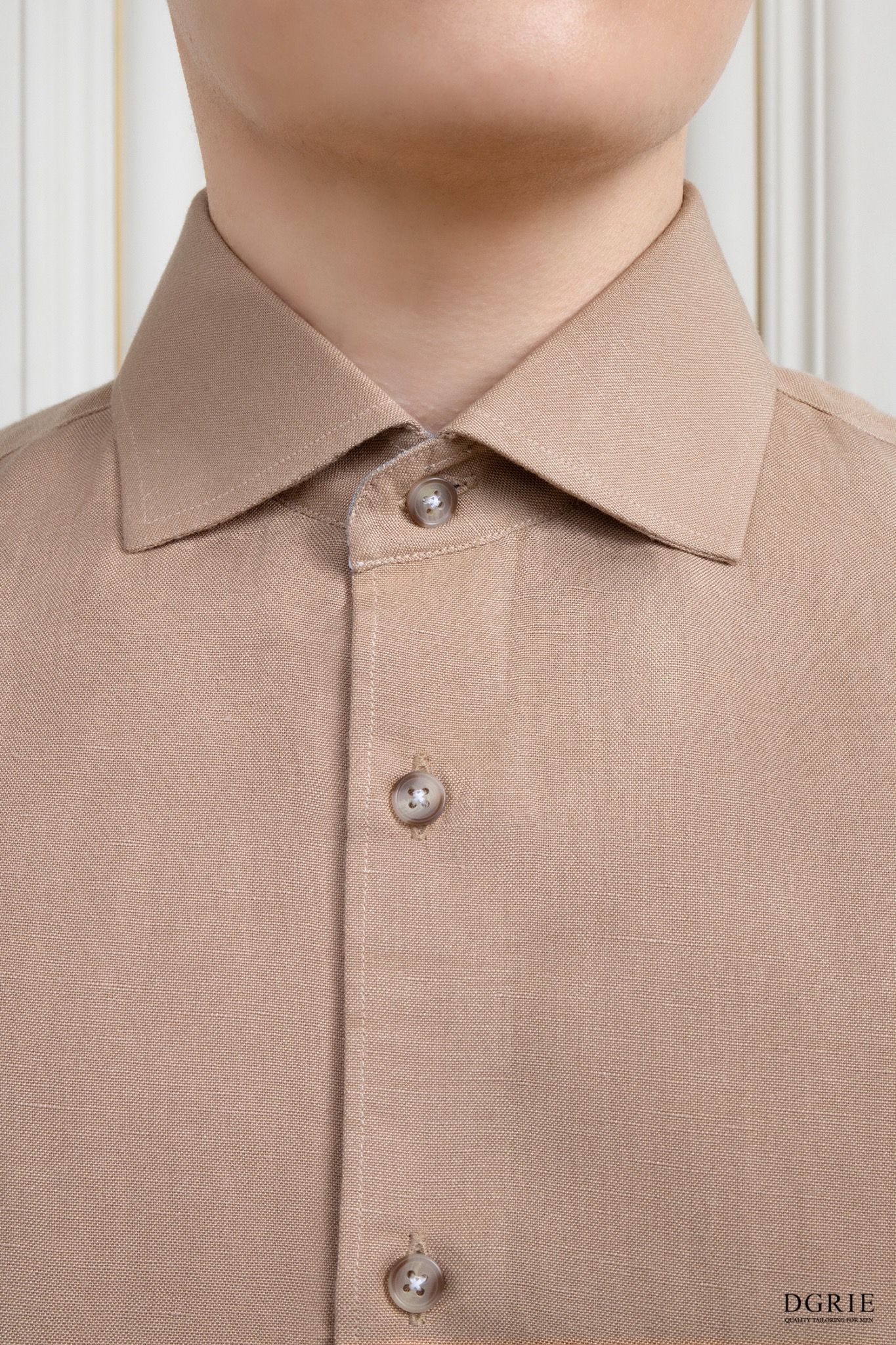 The Aurelius Muted Nude Tencel-Linen Shirt - DGRIE 6 The Aurelius Muted Nude Tencel-Linen Shirt - DGRIE