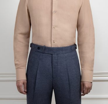 The Aurelius Muted Nude Tencel-Linen Shirt - DGRIE
