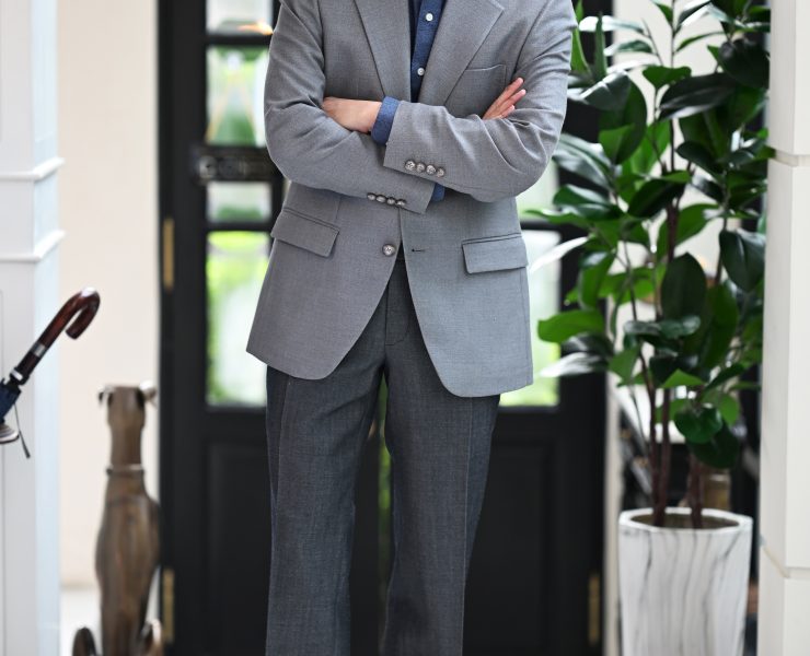 The Classic Grey Flex Sport Jacket by Huddersfield Fine Worsteds (Made in Italy)
