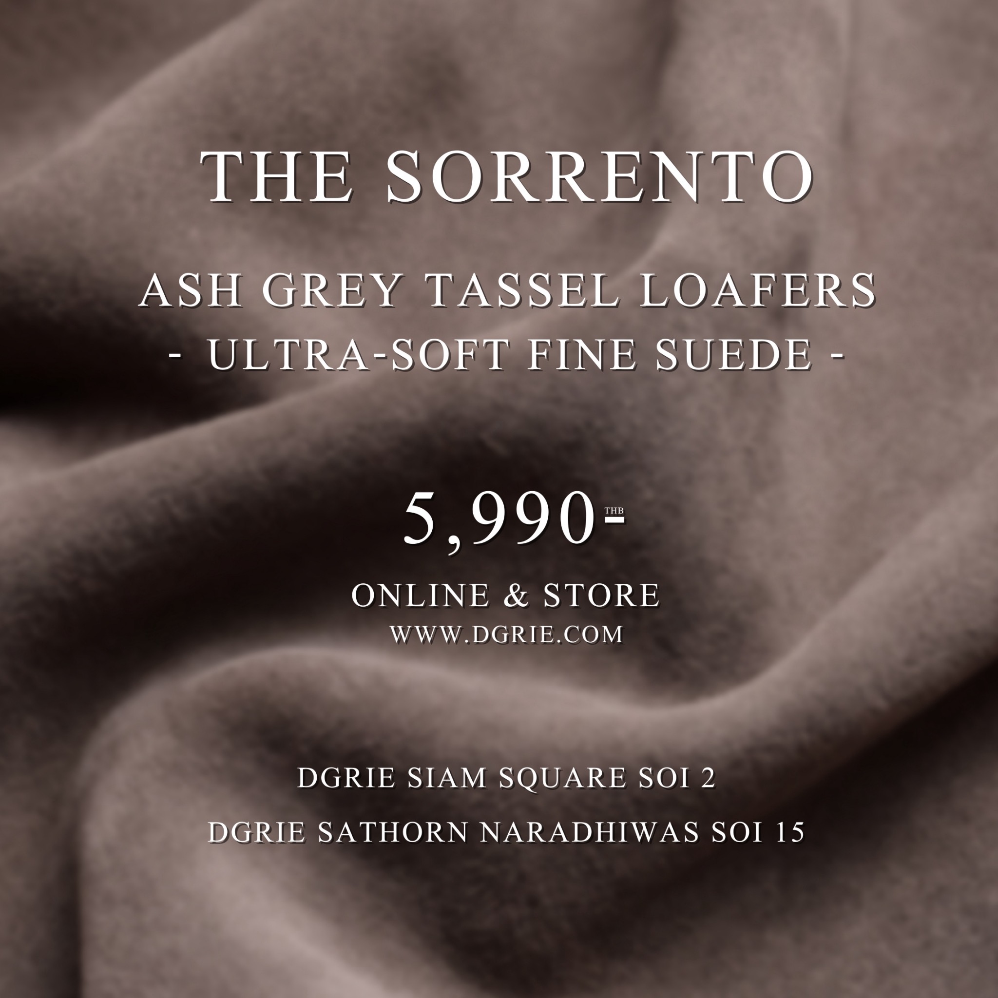 รองเท้าโลฟเฟอร์ The Sorrento Ash Grey Tassel Loafers by DGRIE 6 The Sorrento Ash Grey Tassel Loafers by DGRIE