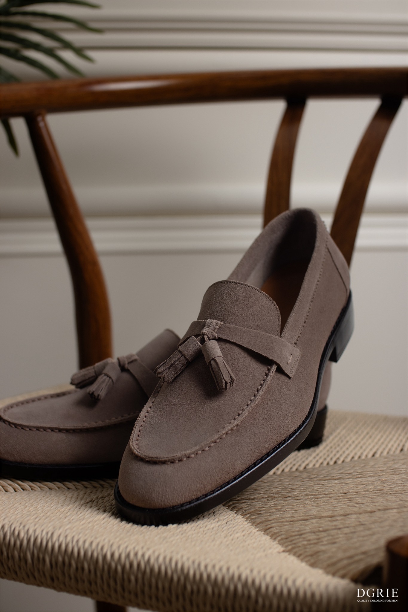 รองเท้าโลฟเฟอร์ The Sorrento Ash Grey Tassel Loafers by DGRIE 11 The Sorrento Ash Grey Tassel Loafers by DGRIE
