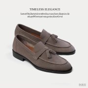 The Sorrento Ash Grey Tassel Loafers — DGRIE