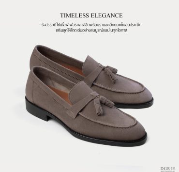 The Sorrento Ash Grey Tassel Loafers — DGRIE
