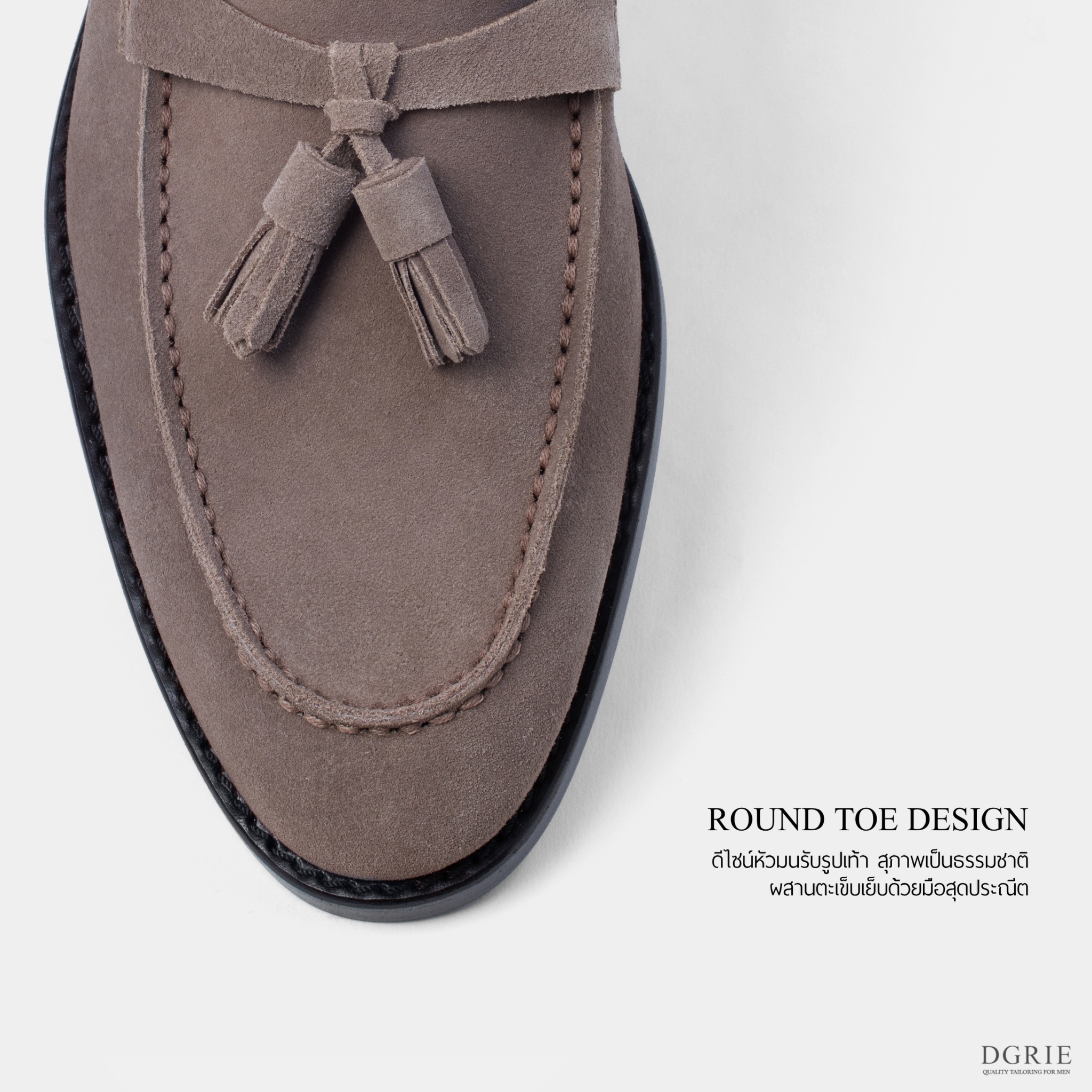 The Sorrento Ash Grey Tassel Loafers — DGRIE 7 The Sorrento Ash Grey Tassel Loafers — DGRIE