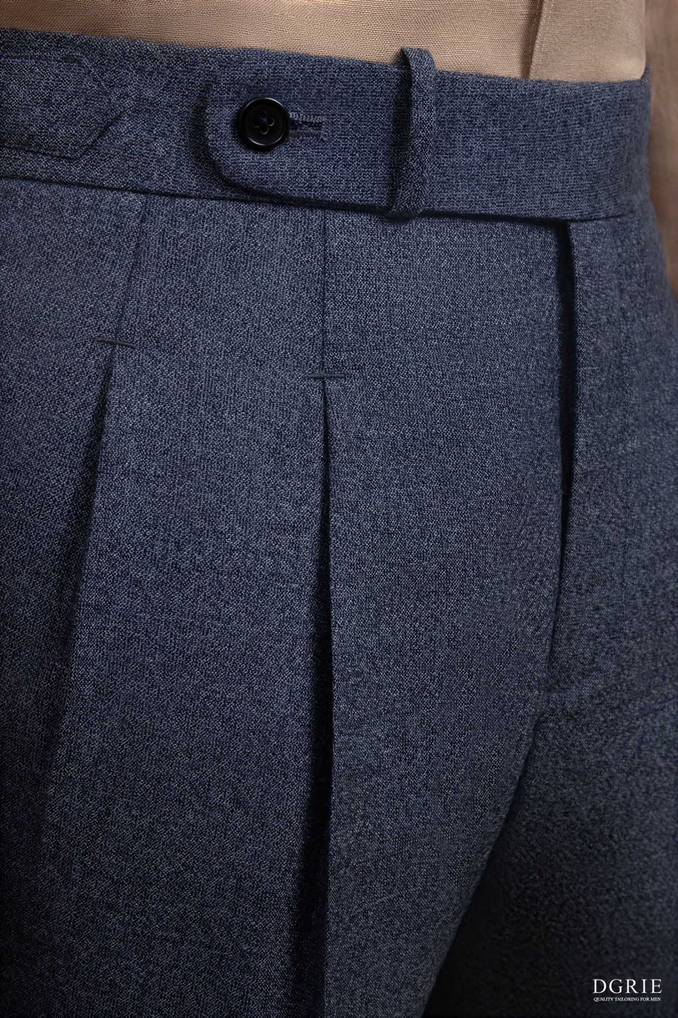 กางเกงผ้าวูล The Slate Blue Pleated Stretch Flannel Pants 3 กางเกงผ้าวูล The Slate Blue Pleated Stretch Flannel Pants