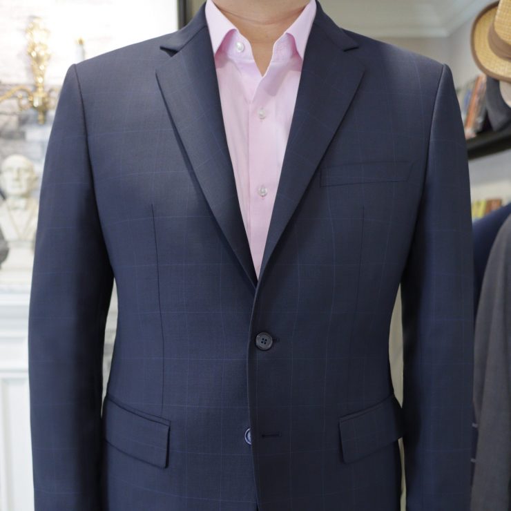 navy checked suits dgrie 1