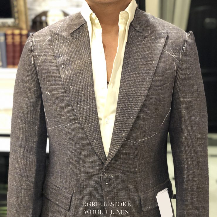 dgrie fitting wool linen silk jacket dgrie 4