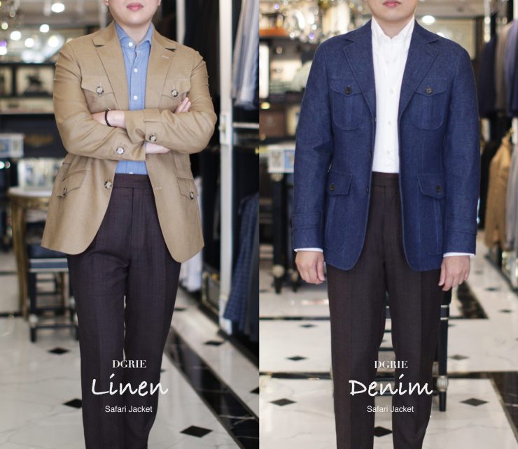 ตัดเสื้อซาฟารี 2 สไตล์ DGRIE Denim & Linen Safari Jacket 22 2 dgrie denim linen safari jacket dgrie 2