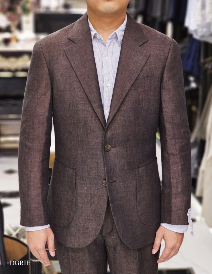 ตัดสูท ผ้าลินิน DGRIE Brown Linen Smart Casual Suits 18 ตัดสูท ผ้าลินิน DGRIE Brown Linen Smart Casual Suits