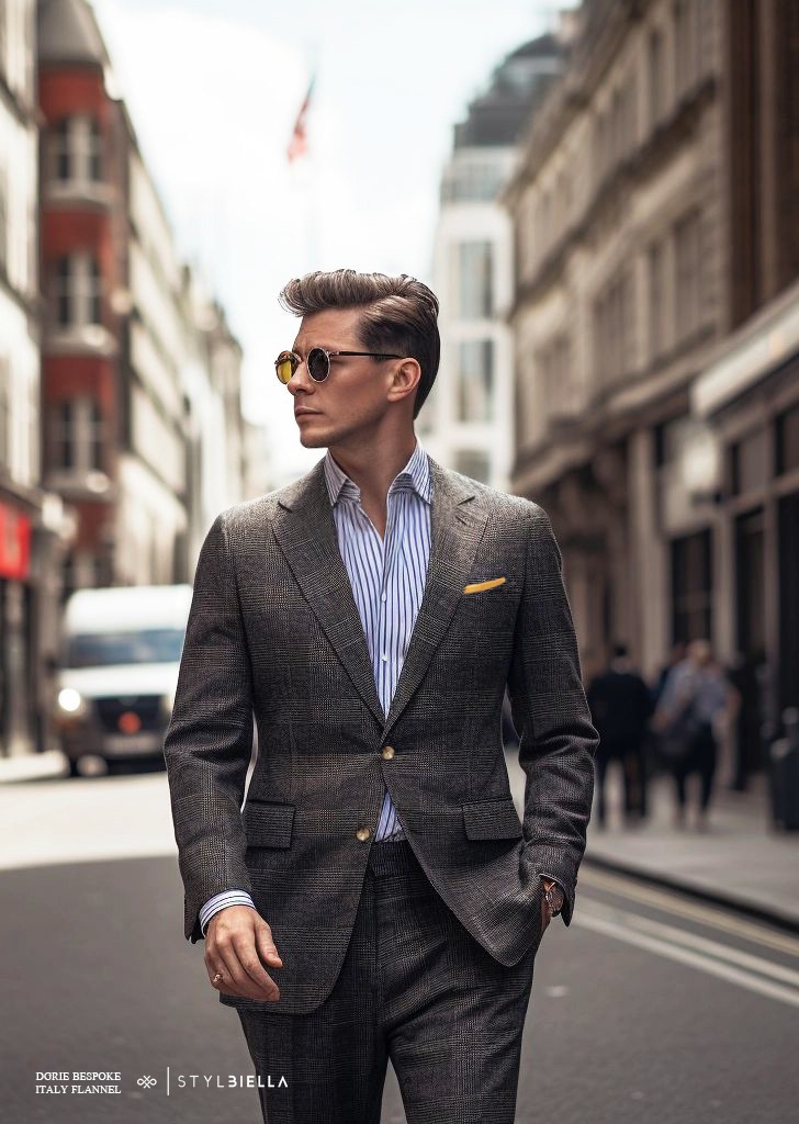 ตัดสูทสีเทา ผ้าอิตาลี ลายตาราง DGRIE Stylbiella Italy Flannel Wool Suits 13 ตัดสูทสีเทา ผ้าอิตาลี ลายตาราง DGRIE Stylbiella Italy Flannel Wool Suits