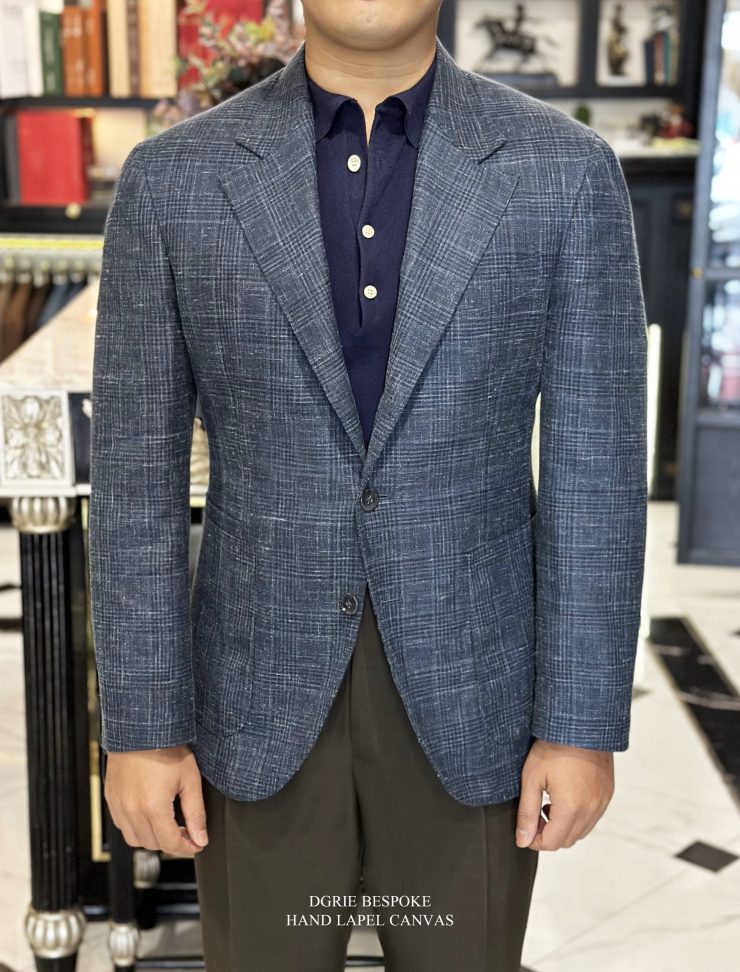 ร้านตัดสูท ตัดสูท วินเทจ Navy Wool Silk Linen Classic Style Jacket 10 ร้านตัดสูท ตัดสูท วินเทจ Navy Wool Silk Linen Classic Style Jacket