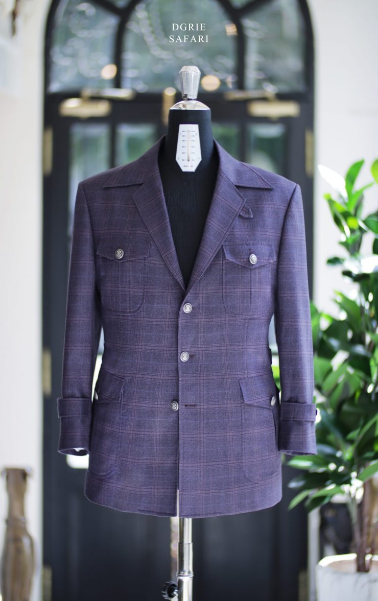 ตัดเสื้อซาฟารี ชุดซาฟารี วินเทจ DGRIE Flannel Wool Safari Jacket