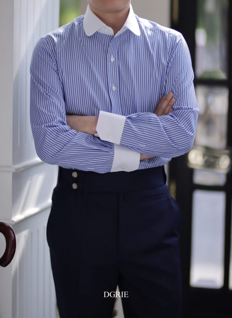 ตัดเสื้อเชิ้ตปกขาว DGRIE Custom White Club Collar Shirts