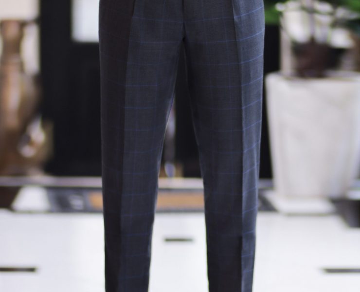 DGRIE PANTS 74 - Window High-Waist Side Adjuster + Belt Wool Pants