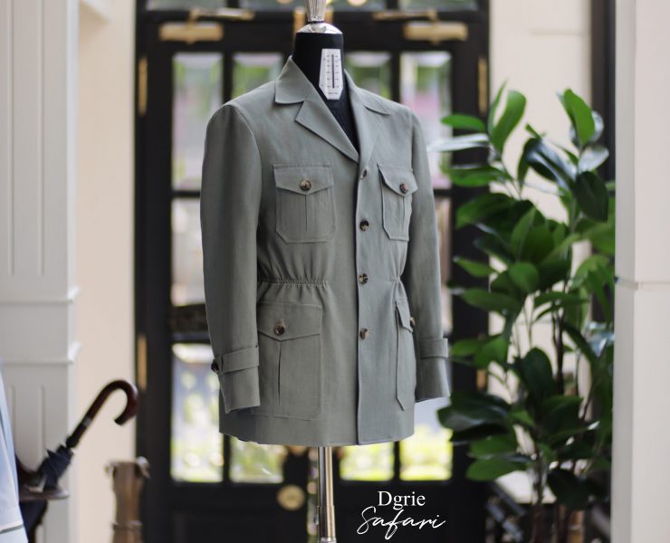 DGRIE - Solbiati - Art Du Lin - Silver Green Safari Jacket