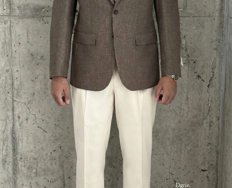 DGRIE - ตัดสูท Brown Herringbone Single Breasted Suits