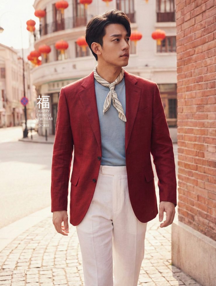 DGRIE Red Linen Full Lining Sport Jacket 6 DGRIE Red Linen Full Lining Sport Jacket