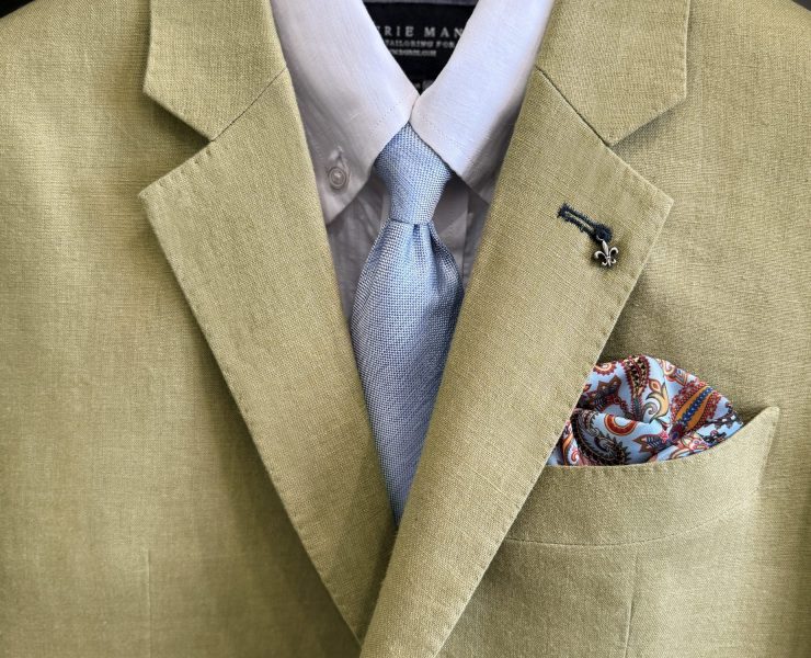 Olive Green Poland Linen Sport Jacket