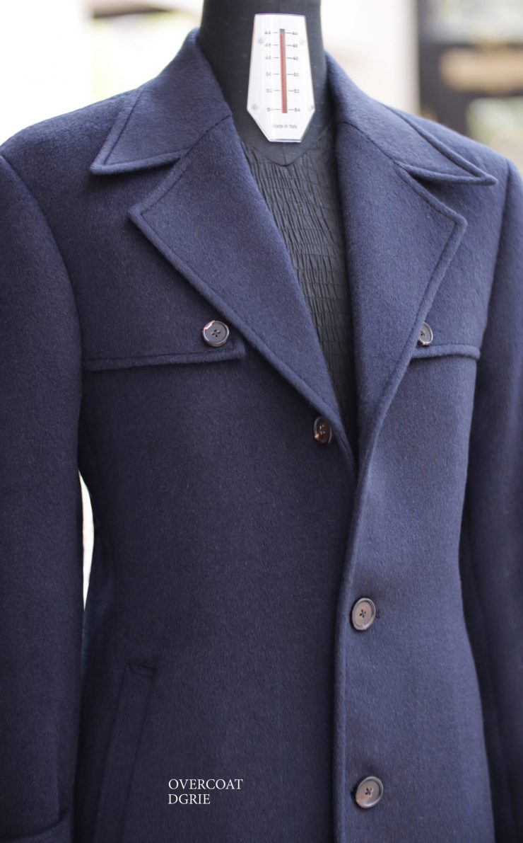 ตัดโค้ท Bespoke Navy Classic Overcoat