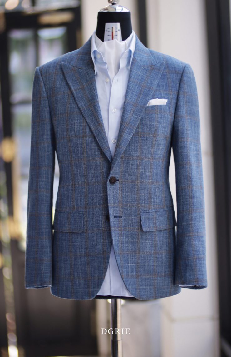 DGRIE BESPOKE - ตัดสูท Window Wool Linen Silk Jacket Suits