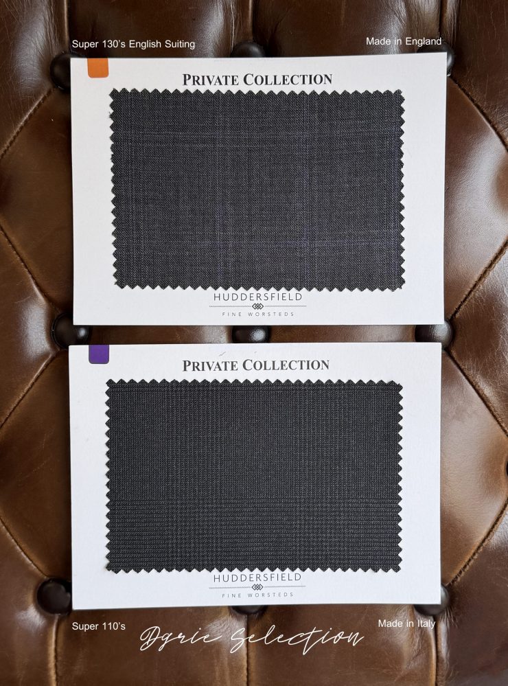 ผ้าตัดสูท DGRIE Selection - Subtle Purple Check & Prince of Wales