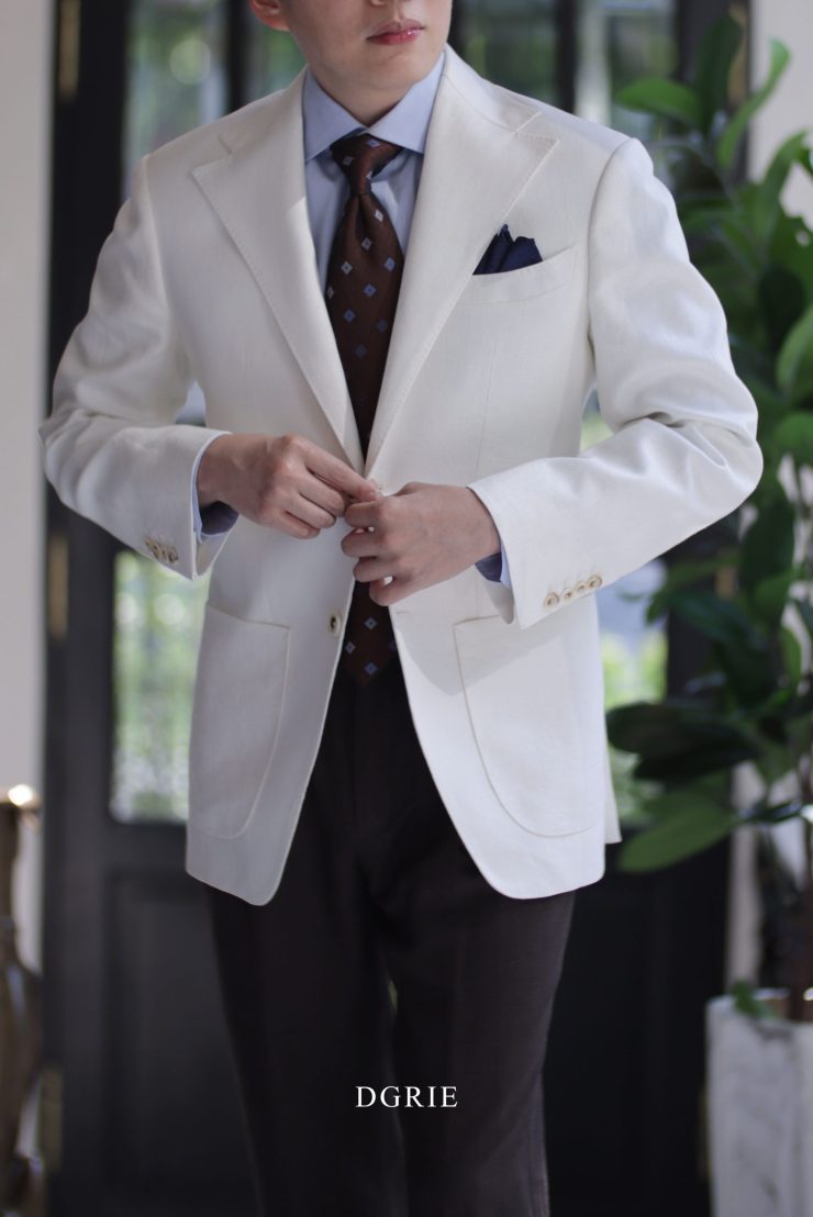 ตัดสูท DGRIE Ivory White Classic Jacket 153 ตัดสูท DGRIE Ivory White Classic Jacket
