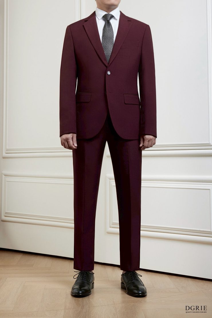 DGRIE Play - Mahogany Red Standard Notch Lapel Suit 138 DGRIE Play - Mahogany Red Standard Notch Lapel Suit