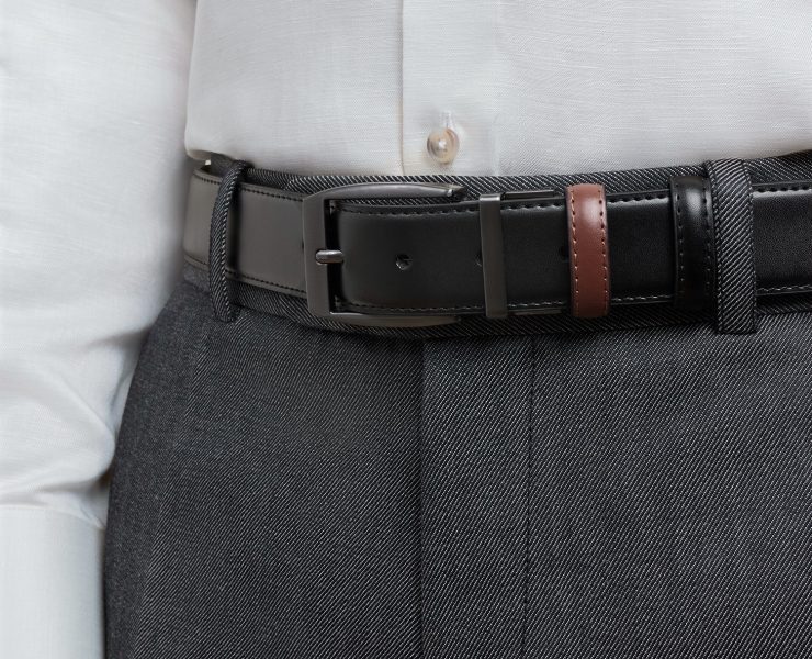 The Milano Dual-Color Reversible Gunmetal Belt — DGRIE