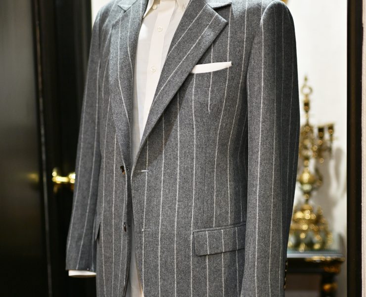 Chalk-stripe Drapers Lady Sanfelice Flannels Suits