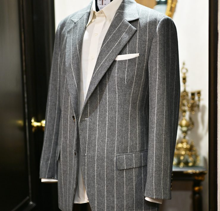 Chalk-stripe Drapers Lady Sanfelice Flannels Suits