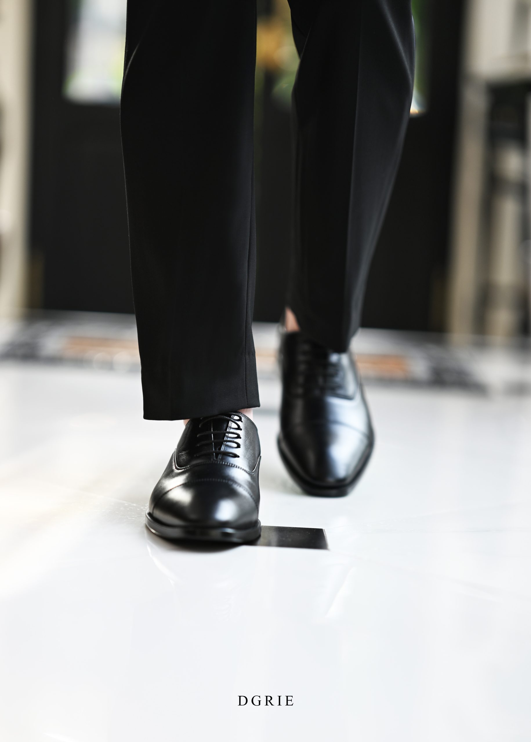 DGRIE Black Round Cap Toe Oxford Shoes 9 DGRIE Black Round Cap Toe Oxford Shoes