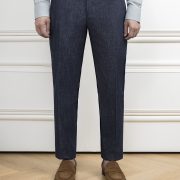 The Milano Featherlight Washed Navy Trousers — DGRIE