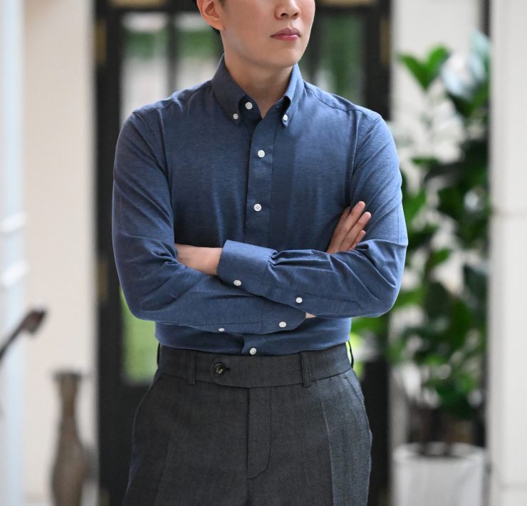 The Navy Knit Button-Down Polo Shirt เสื้อเชิ้ตแขนยาว 20 The Navy Knit Button-Down เสื้อเชิ้ตแขนยาว