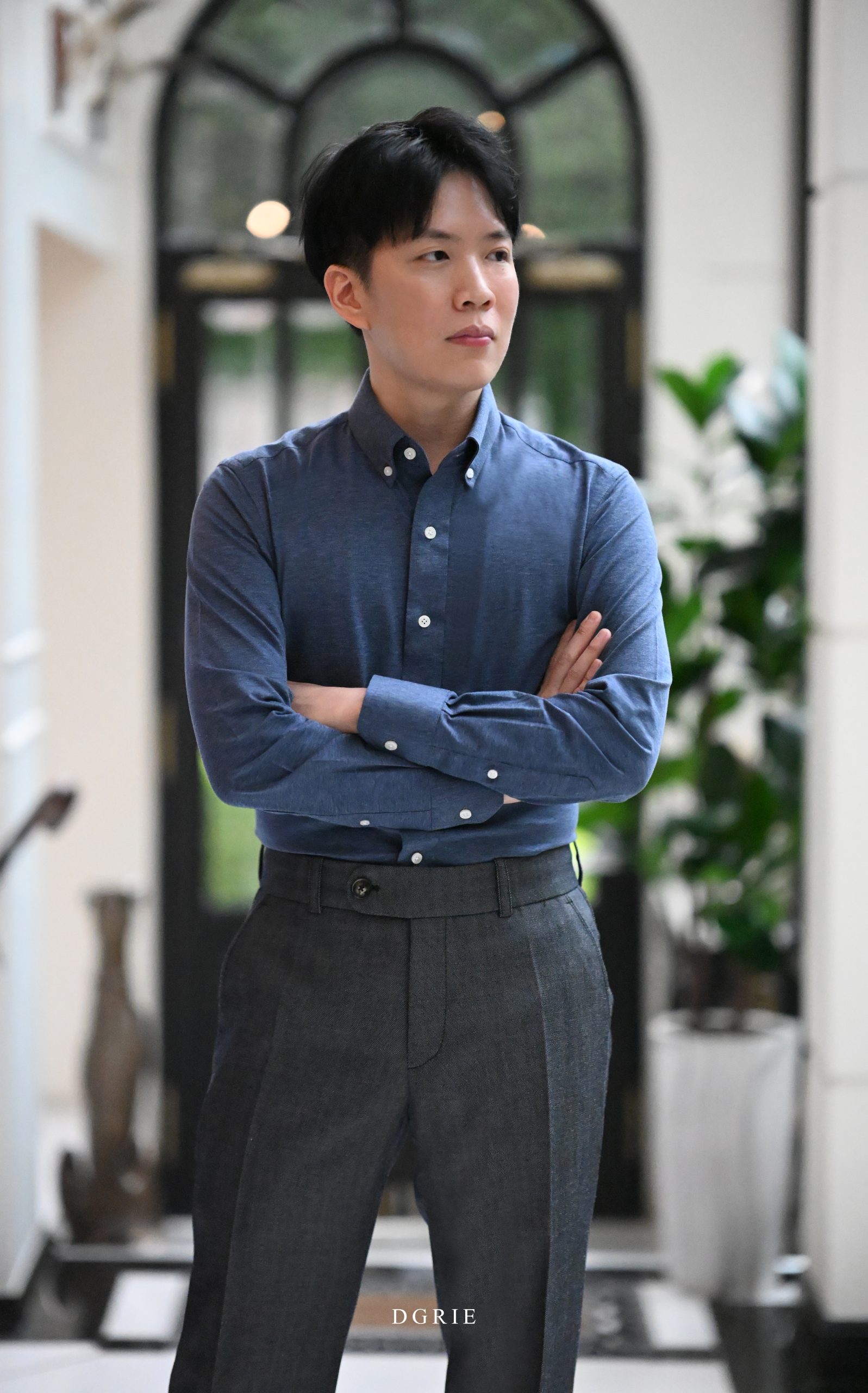 The Navy Knit Button-Down Polo Shirt เสื้อเชิ้ตแขนยาว 5 The Navy Knit Button-Down เสื้อเชิ้ตแขนยาว