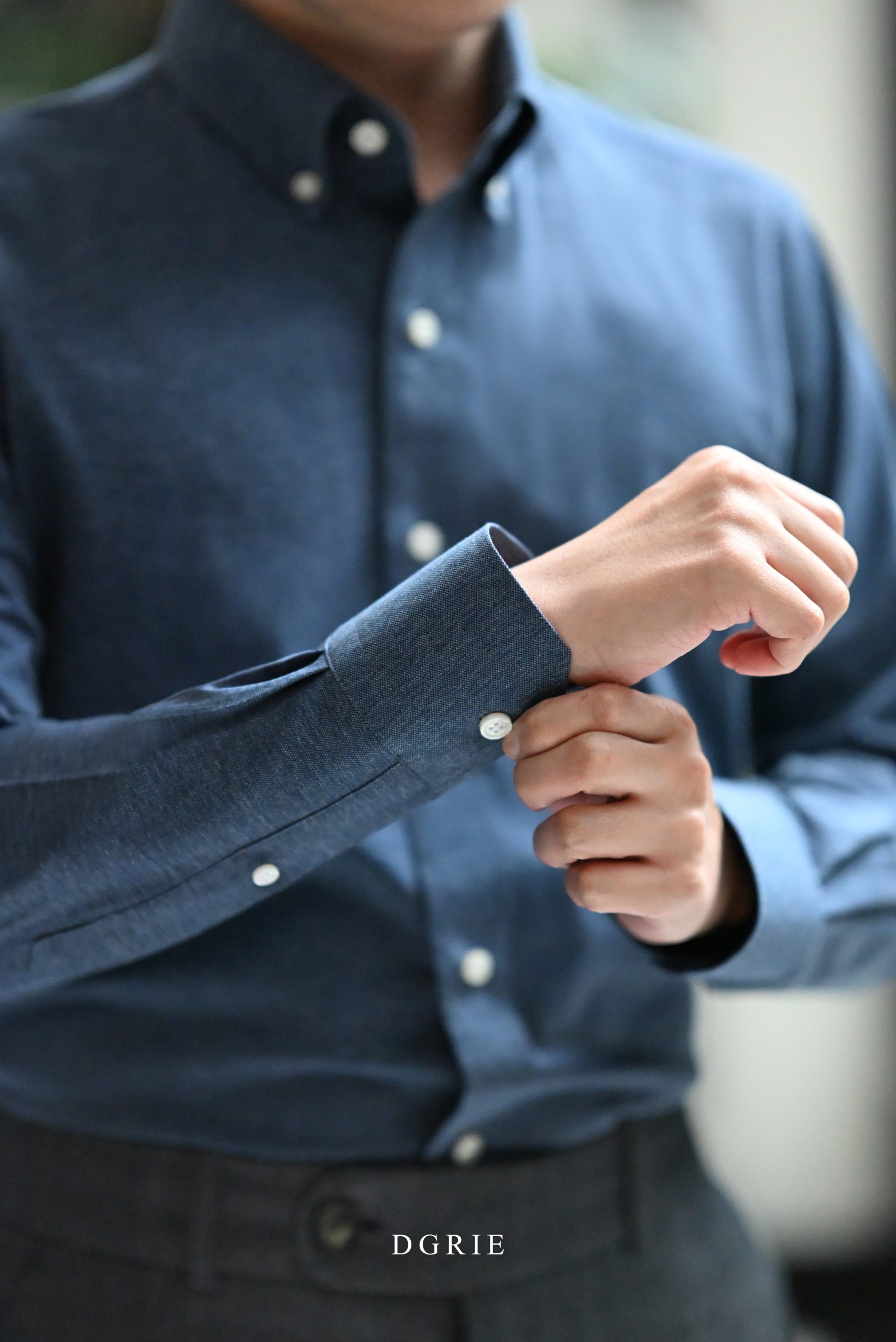The Navy Knit Button-Down Polo Shirt เสื้อเชิ้ตแขนยาว 6 The Navy Knit Button-Down เสื้อเชิ้ตแขนยาว