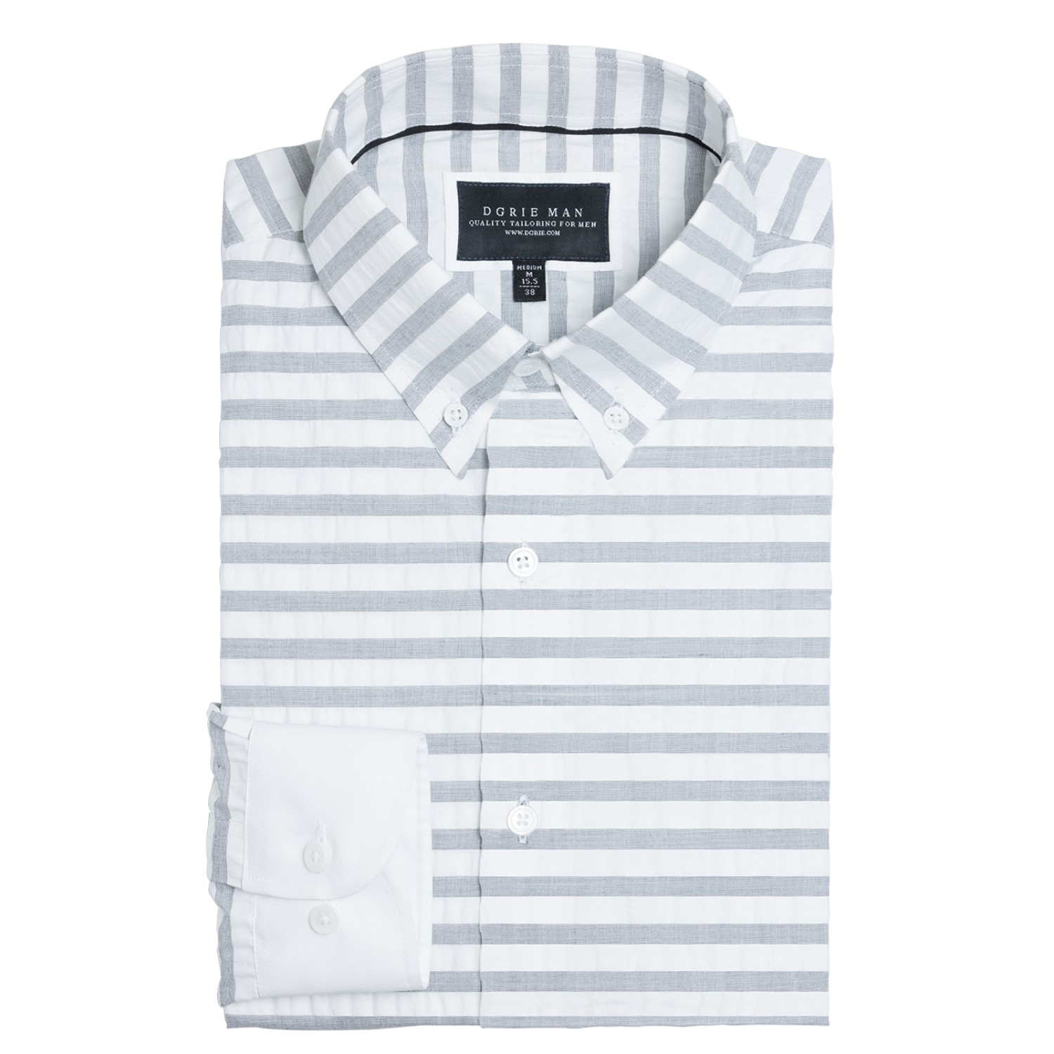 GRAY HORIZONTAL STRIPE SHIRT