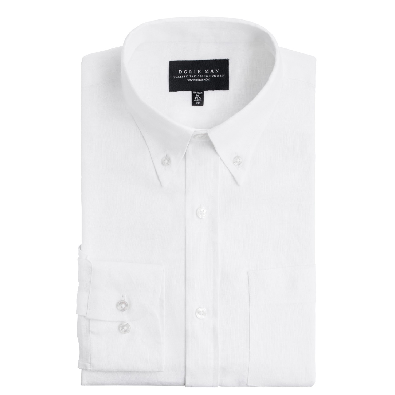 WHITE LINEN BUTTON DOWN SHIRT