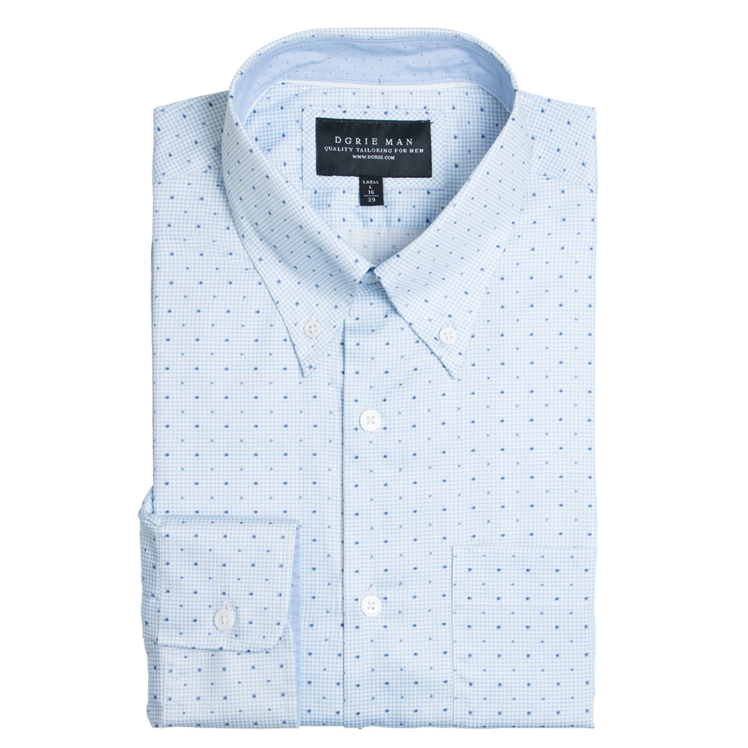 LIGHT BLUE CHECKED WITH NAVY BLUE FLORAL SHIRT