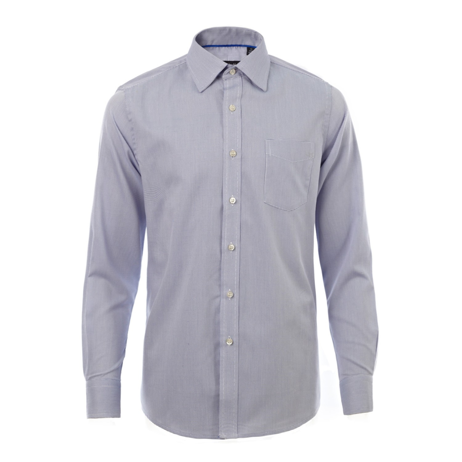 เสื้อเชิ้ตลายจุดสีน้ำเงิน
