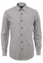 เสื้อเชิ้ตลายทางสีเทา