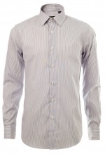 เสื้อเชิ้ตลายทางสีเทา