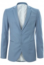 เสื้อสูทผ้าวูลสีน้ำเงินพาสเทล