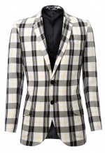 เสื้อสูทผ้าลายตาราง เหลือง