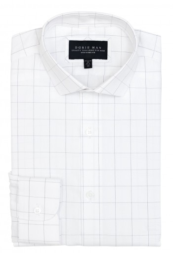 WHITE WINDOWPANE SHIRT