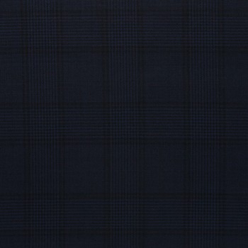 Navy Blue Glen Checked Pants