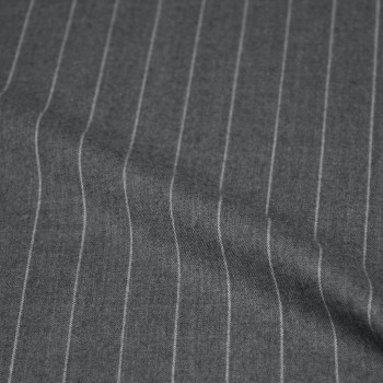 Light Grey Chalk Striped Flannel Pants
