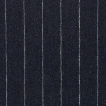 Navy Blue Chalk Striped Flannel Pants